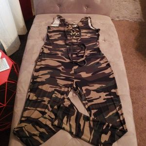 Army fatigue jumpsuit
